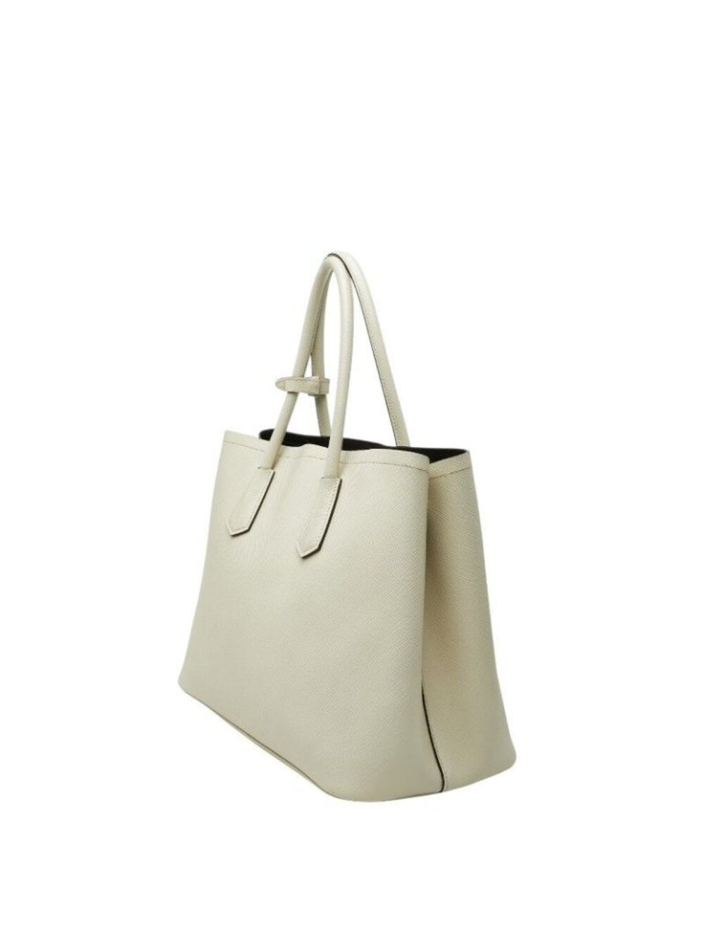 Prada Cuir Double Tote White Ivory Saffiano Leather - Picture 2 of 10